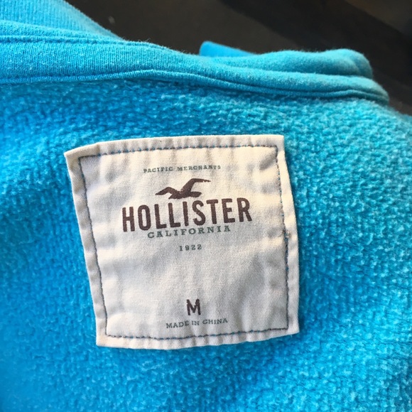 Hollister size medium apple blue zip up hoodie - Picture 7 of 8